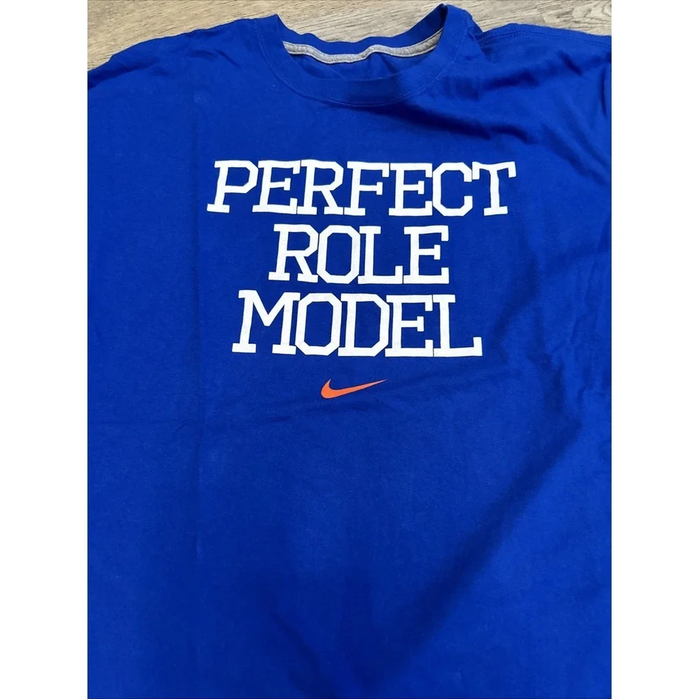 Nike Mens XXL Blue Perfect Role Model Graphic‎ T-Shirt Short Sleeve Cotton Tee